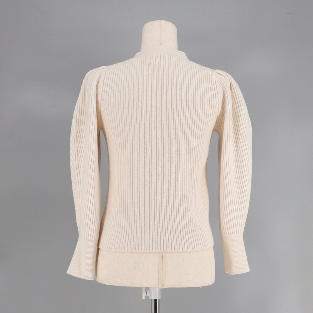 WILFRED ARITZIA Merino Wool Carina Cardigan Sweater Puff Sleeve Size S - Picture 5 of 9